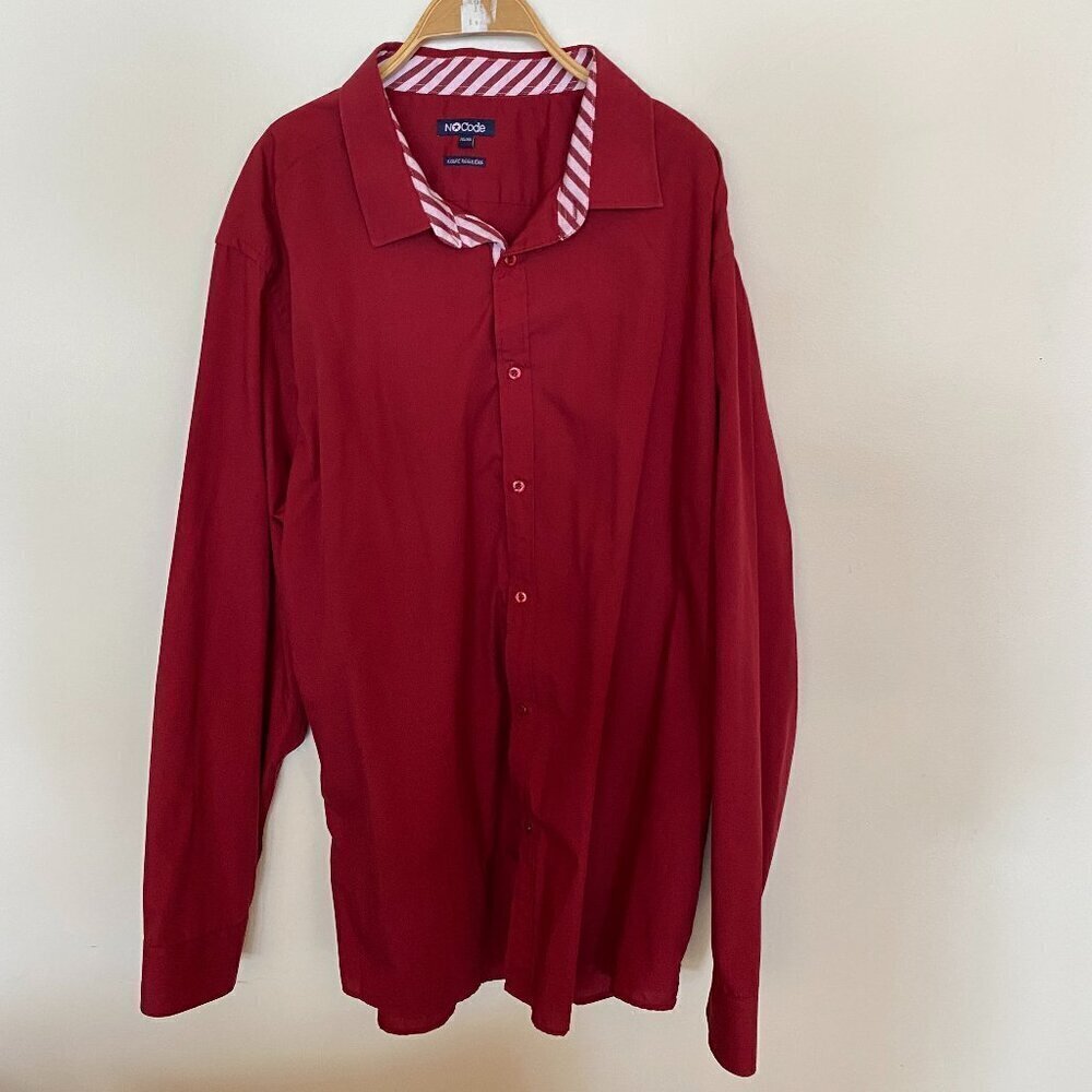 Men's No Code Button Down Dress Shirt XXL